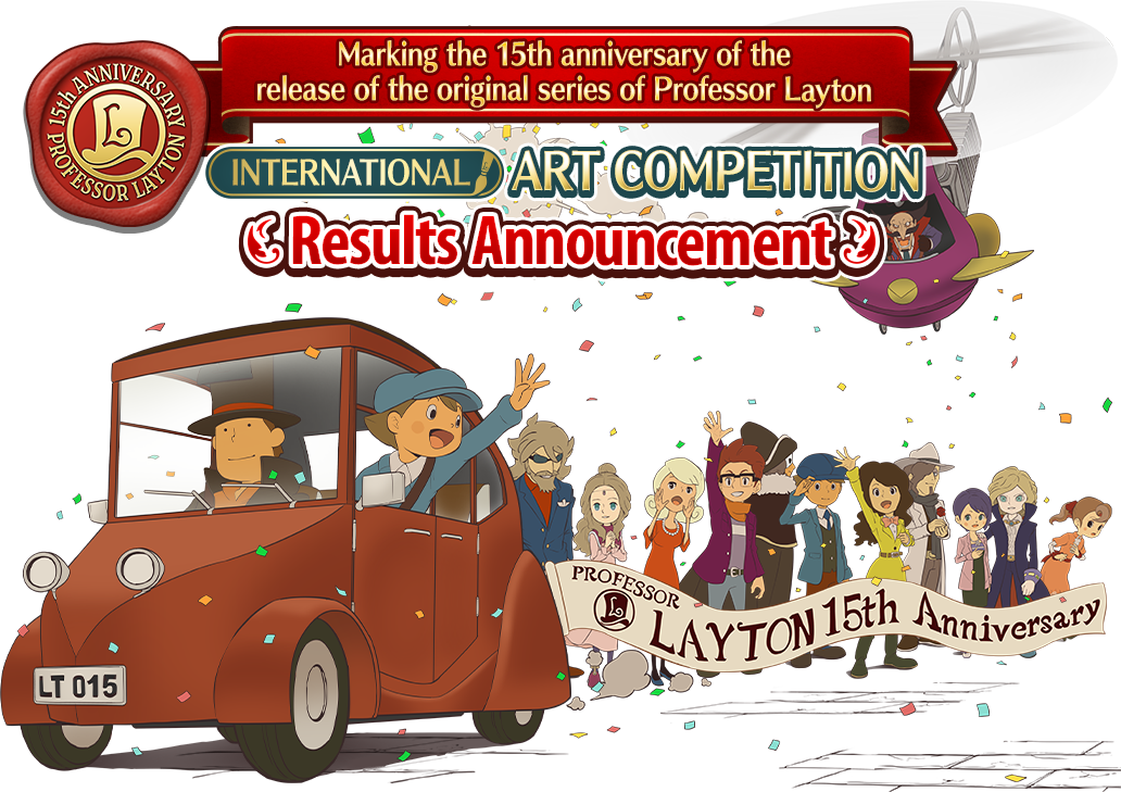 Marking the 15th anniversary of the release of the original series of Professor Layton INTERNATIONAL ART COMPETITION Results Announcement
